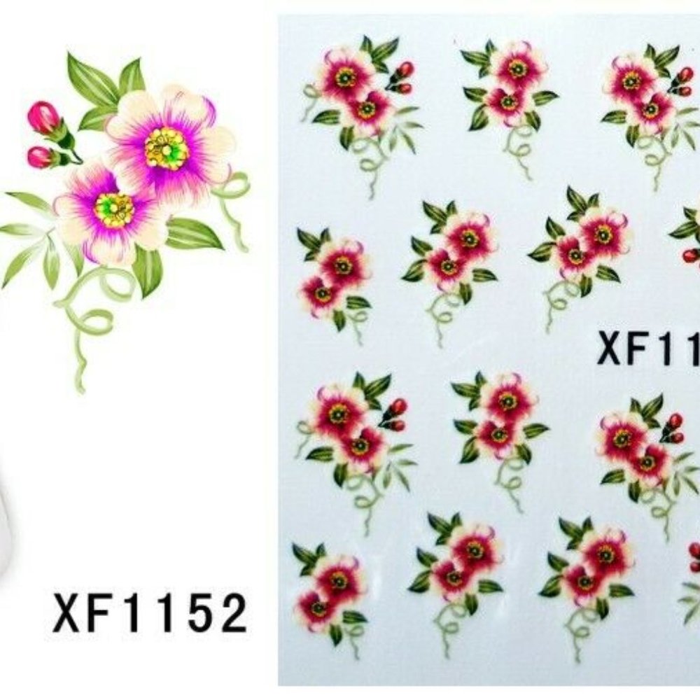 24 Floral Water Decal Nail Art